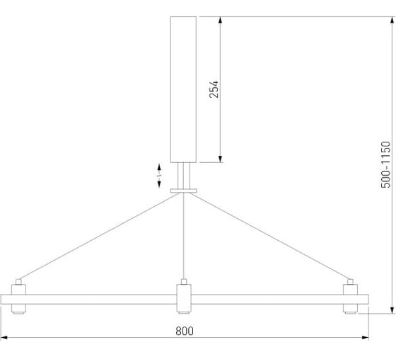 Шинопровод Elektrostandard Esthetic Magnetic с тросовыми креплениями Round черный 800 Ø a065428