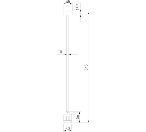 Декоративная стойка с коннектором Elektrostandard Esthetic Magnetic h545mm MEDIUM a065448