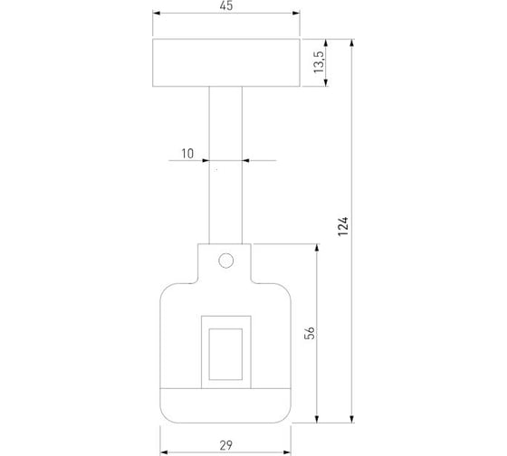 Декоративная стойка с коннектором Elektrostandard Esthetic Magnetic h124 mm SMALL a065437