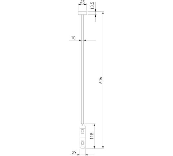 Декоративная двойная стойка Elektrostandard Esthetic Magnetic h606mm MEDIUM a065446