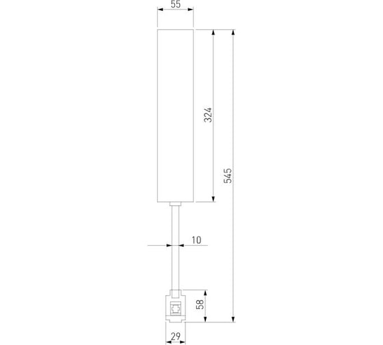Декоративная стойка с вводом питанияElektrostandard Esthetic Magnetic  с местом под трансформатор h545mm MEDIUM a065442