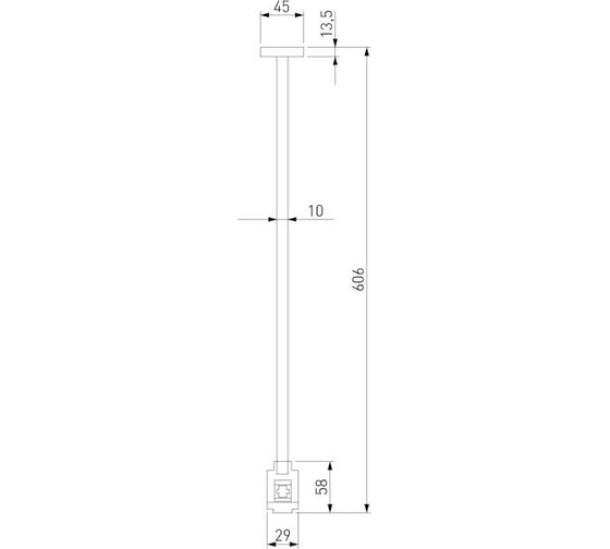 Декоративная стойка с вводом питания Elektrostandard Esthetic Magnetic h606mm MEDIUM a065444