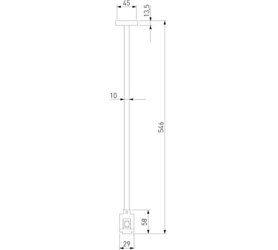 Декоративная стойка с вводом питания Elektrostandard Esthetic Magnetic h545mm MEDIUM a065443