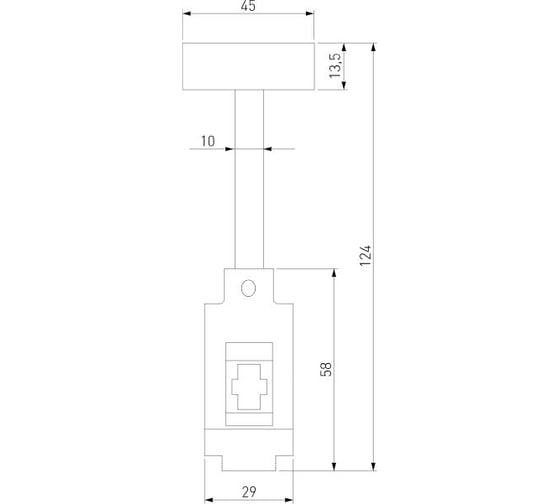 Декоративная стойка Elektrostandard Esthetic Magnetic с вводом питания h124 mm SMALL a065433