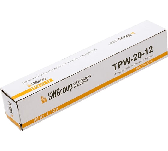 Блок питания SWG Al, TPW, 20W, влагозащитный, 12V, TPW-20-12 09-00900271