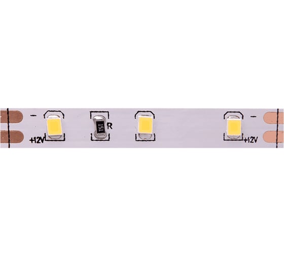 Светодиодная лента SWG, 4.8 Вт/м, SMD2835, 60 диодов на метр, открытая, IP20, 12В, теплый белый 00-00001694
