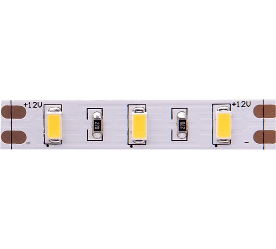 Светодиодная лента SWG, 12Вт/м, SMD5630, открытая, IP20, 12В, цвет теплый белый 00-00001690