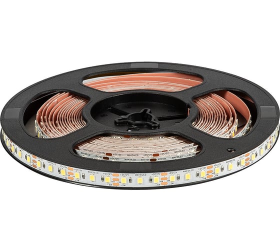 Светодиодная лента MAKSILED 5м, 12В, 5-14 Вт/м, 120SMD(2835)/м, IP20, 6500К, 8мм, ML-R120-2835-SA-MULTI-СW-S-6500K 1