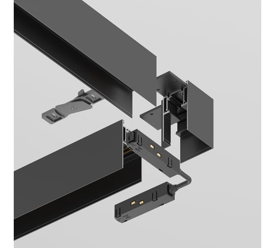 Угловой коннектор накладной MAYTONI Gravity черный TRX010CL-21B