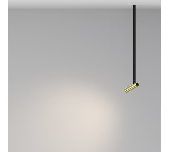 Подвесной светильник MAYTONI Focus T LED 6W алюминий Черный и Латунь P141RS-L125-6W3K-BBS