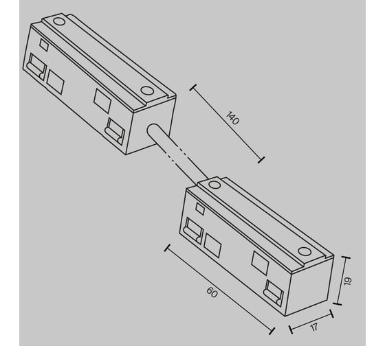 Угловой коннектор питания MAYTONI Exility гибкий, 15см, черный TRA034CPC-42B-15-1