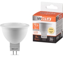 Лампа Wolta LED, 3000K, 25YMR16-220-8GU5.3