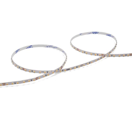 Светодиодная лента Wolta  стабилизированная SMD2835, мощность 10Вт, теплый белый 3000К свет, работает от напряжения 48В IP20, 120 led/m, длина 40м, артикул WLS2835-10W/3000/48H120-01