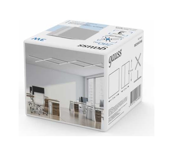 Модуль квадратный светодиодный Gauss ip40 70x70x55мм 3w 280лм 6500к shop lighting белый 883564348