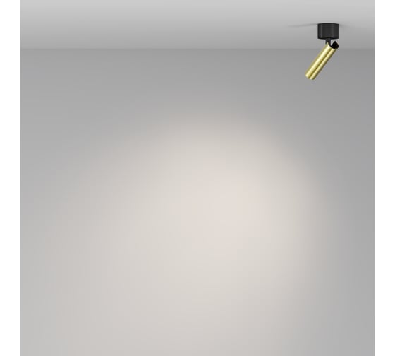 Потолочный светильник MAYTONI Focus T LED 6W алюминий Черный и Латунь C141CL-L125-6W4K-BBS