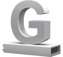 Светодиодная буква G ABCMIX магнитное соединение, 100 мм -G-100-magnetic