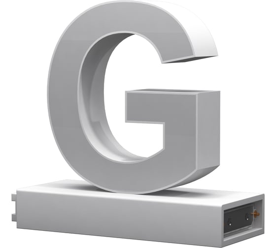 Светодиодная буква G ABCMIX магнитное соединение, 100 мм -G-100-magnetic 1