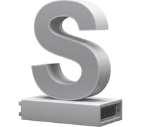 Светодиодная буква S ABCMIX магнитное соединение, 100 мм -S-100-magnetic