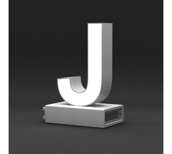 Светодиодная буква J ABCMIX магнитное соединение, 100 мм -J-100-magnetic