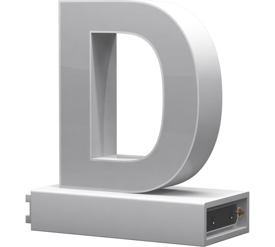 Светодиодная буква D ABCMIX магнитное соединение, 100 мм -D-100-magnetic