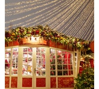 Гирлянда Кластер, Neon-Night 10м, 200 LED теплый белый, черный каучук, IP67, соединяемая 315-256