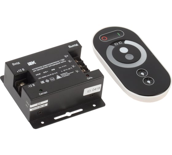 Контроллер с ПДУ IEK, радио, черный, MONO 3 канала, 12В, 6А, 216Вт LSC1-MONO-216-RF-20-12-B