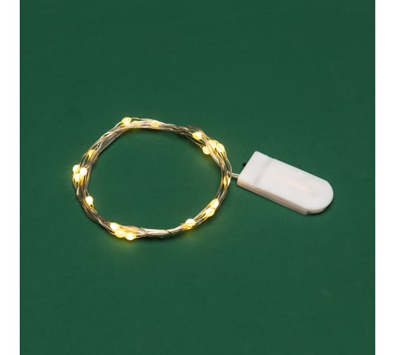 Гирлянда Neon-Night Роса с крупными каплями, 2м, 20LED теплый белый, IP20, 2хCR2032 в комплекте 302-006 1