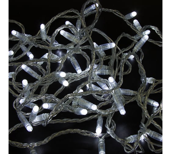 Гирлянда NEON-NIGHT Нить  10м, 200 LED белый, прозрачный ПВХ, IP65 305-195