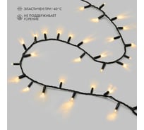 Гирлянда NEON-NIGHT Нить, 10м, 200 LED теплый белый, черный каучук, IP67 315-216