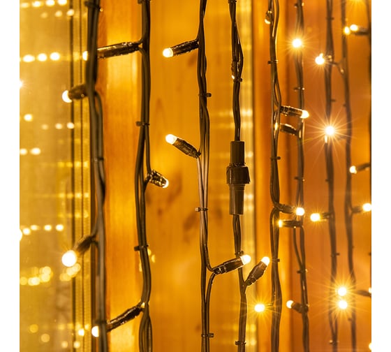 Модульная гирлянда NEON-NIGHT Дюраплей LED 10м, 200LED, черный каучук с эффектом мерцания 315-196