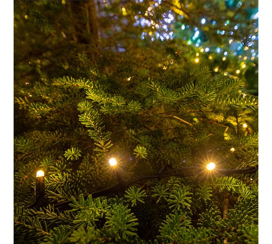 Модульная гирлянда NEON-NIGHT Дюраплей LED 10м, 200LED, черный каучук с эффектом мерцания 315-196