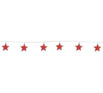 Светодиодная гирлянда NEON-NIGHT Звездопад красная 10LED, 2,25м теплый белый свет свечения 304-002