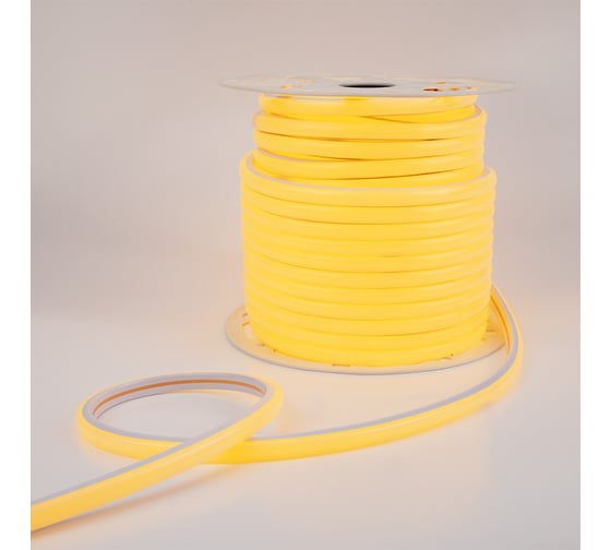 Гибкий неон NEON-NIGHT LED SMD форма-D 16х16мм желтый 120 LED/м бухта 50м 131-081