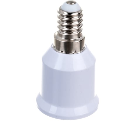Переходник IEK ПР14-27-К02 пластик, Е14-Е27, белый, индивидуальный пакет, EPR21-01-01-K01