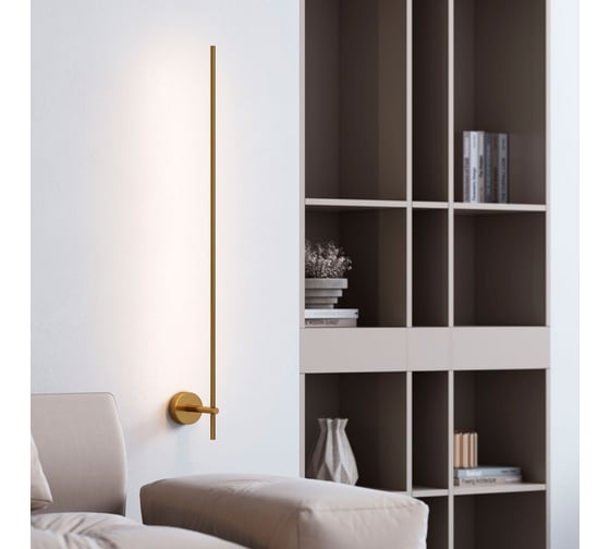 Светильник настенный светодиодный Elektrostandard Fine LED 3000К 40132/LED латунь a067490