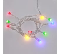 Светодиодная гирлянда NEON-NIGHT Шарики 1.5м, 10LED, цвет свечения мультиколор, 2хАА 303-092