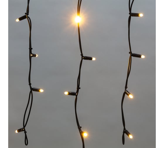 Светодиодная гирлянда NEON-NIGHT Бахрома, 3,2х0,6м, 88LED, теплое белое свечение 255-276