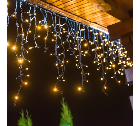 Светодиодная гирлянда NEON-NIGHT Бахрома, 3,2х0,6м, 88LED, теплое белое свечение 255-276