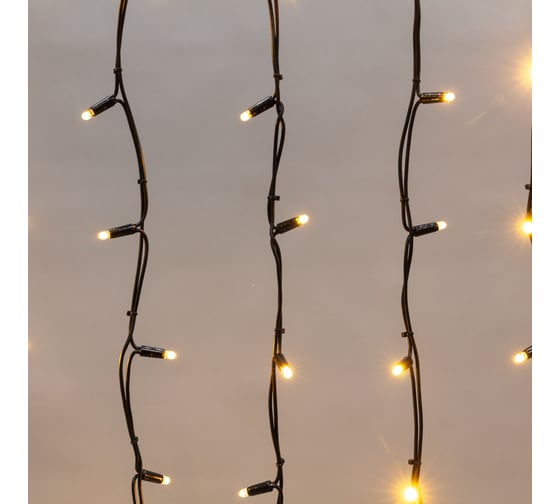 Светодиодная гирлянда NEON-NIGHT Бахрома, 3,2х0,9м, 120LED, теплое белое свечение 255-216