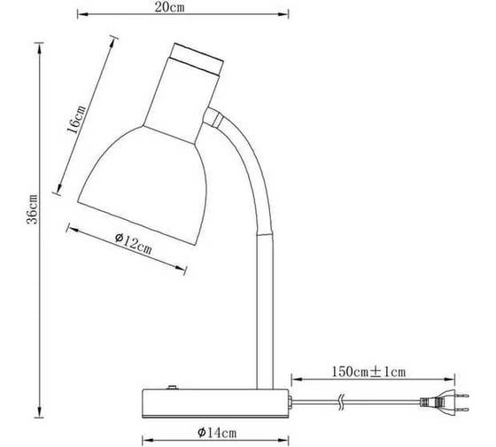 Лампа настольная Moderli Shades, оранжевый черный V11049-1T