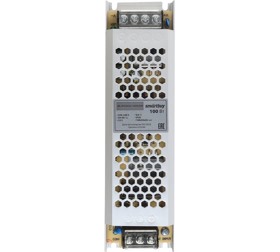 Драйвер Smartbuy LED IP20-100W, для LED ленты, SLIM SBL-IP20-Driver-100W-SLIM