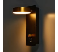 Настенный светильник (бра) Freya Sol Черный и Латунь FR5346WL-L5BBZ