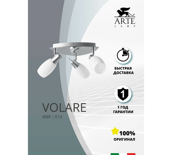 Потолочный светильник Arte Lamp A4590PL-3SS