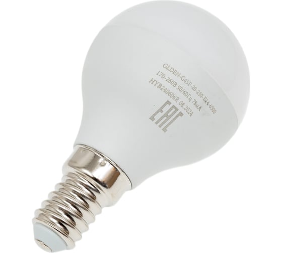 Лампа светодиодная General Lighting Systems GLDEN-G45F-20-230-E14-6500 661484