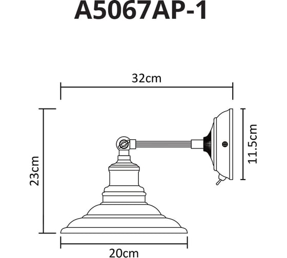 Настенный светильник Arte Lamp A5067AP-1WH