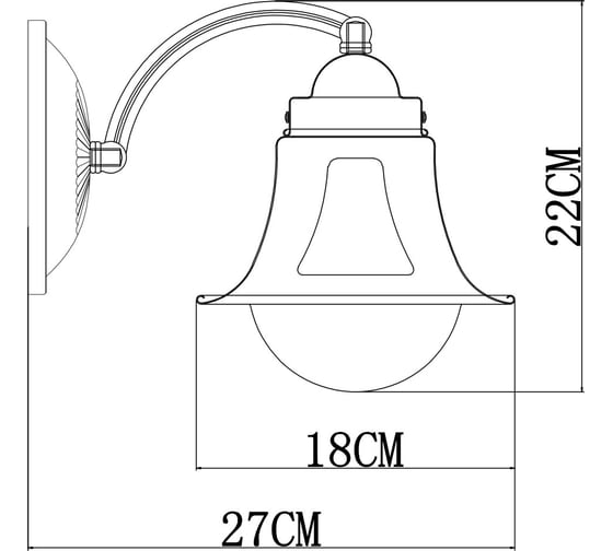 Настенный светильник Arte Lamp A7022AP-1WG