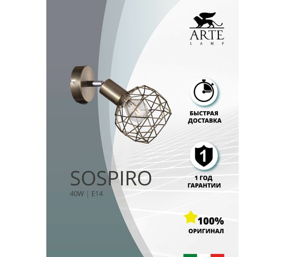 Настенный светильник Arte Lamp A6141AP-1AB