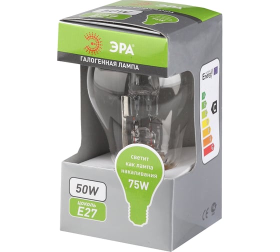 Галогенная лампа ЭРА HalA5550W230VE27CL C0038549