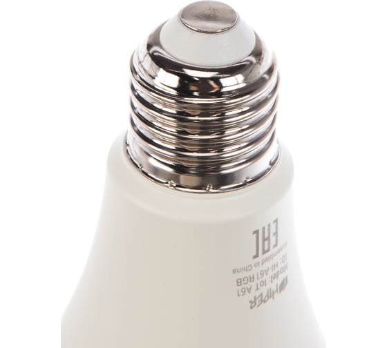 Умная LED лампочка HIPER WiFi 2.4 ГГц, E27, AC 220-250В,2700K-6500K, A+,1020 лм HI-A61 RGB