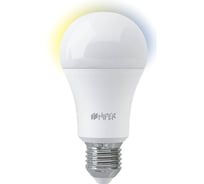 Умная LED лампочка HIPER WiFi 2.4 ГГц, E27, AC 100-250В, 2700K-6500K, A+, 1020 лм HI-A61W